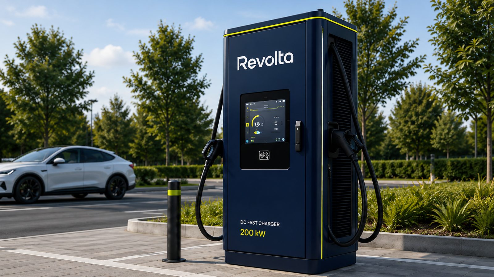 Estación de recarga rápida para vehículos eléctricos de una red de recarga